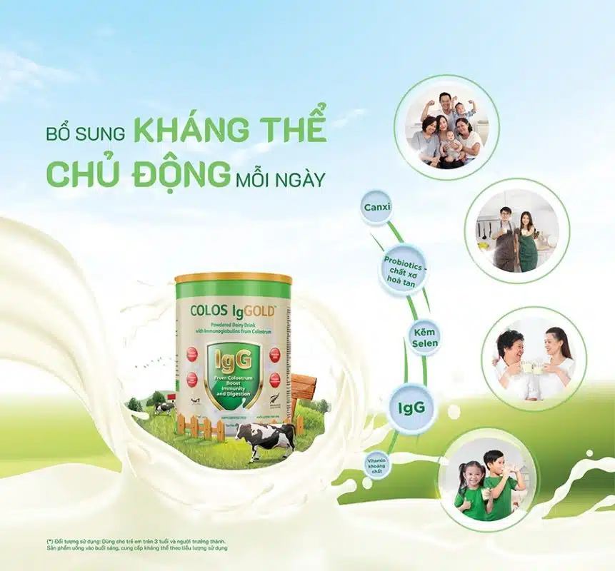 Sữa non tăng cường miễn dịch Colos Iggold thực phẩm bổ sung New Zealand